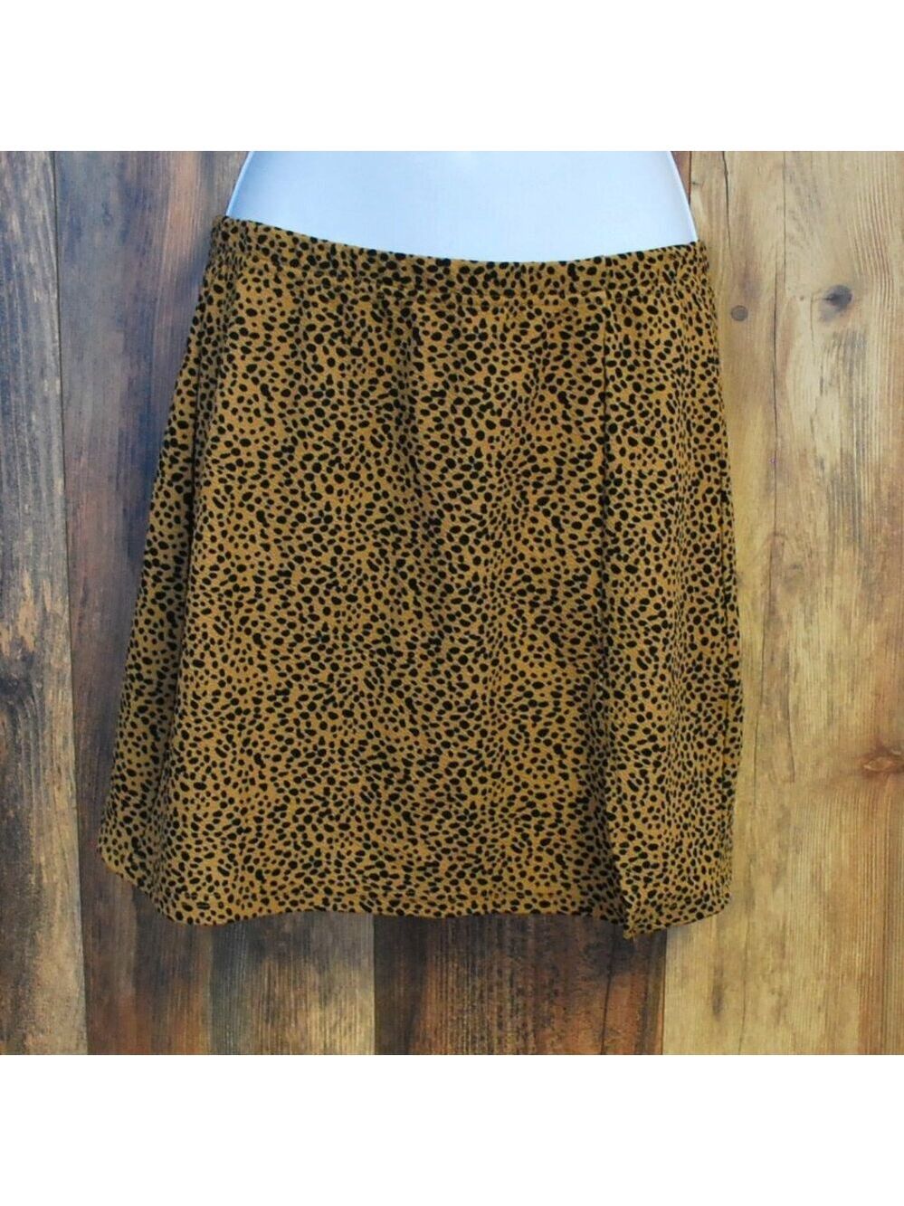 Shein Women's Cheetah Brown/Black Mini Skirt M
